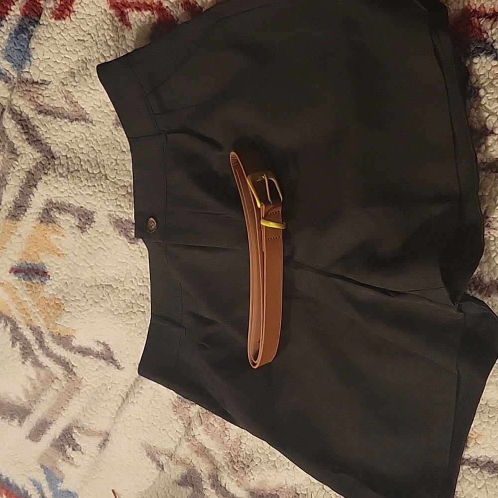 Classic Black Women's Shorts with Belt